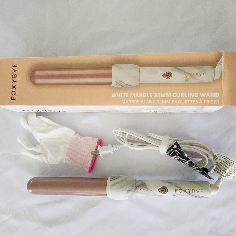 FOXYBAE White Marble Curling Wand - 32mm